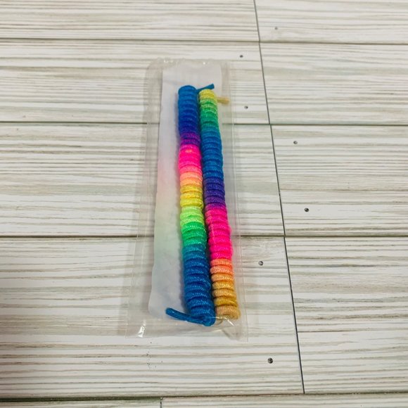 Vintage Magic Shoe Laces Coiled Curled Tye Dye 1 Pair NOS - Picture 1 of 5